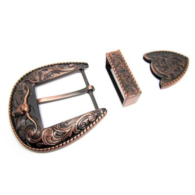 40mm 4.0cm Inner Size Western Style Pin Buckle 3 Pieces Pin Buckle Set