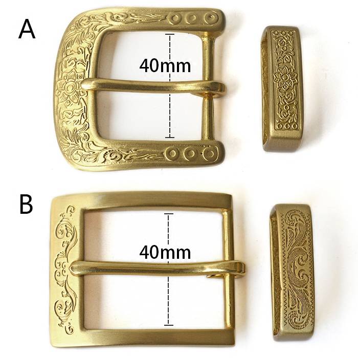 40mm Inner Size Mens High Quality Solid Brass Pin Belt Buckles